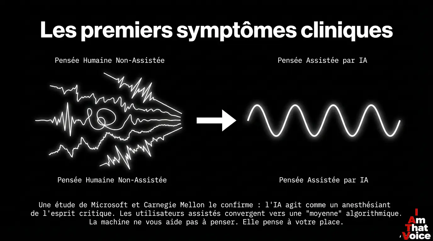 Les premiers symptômes cliniques — pensée humaine vs pensée assistée