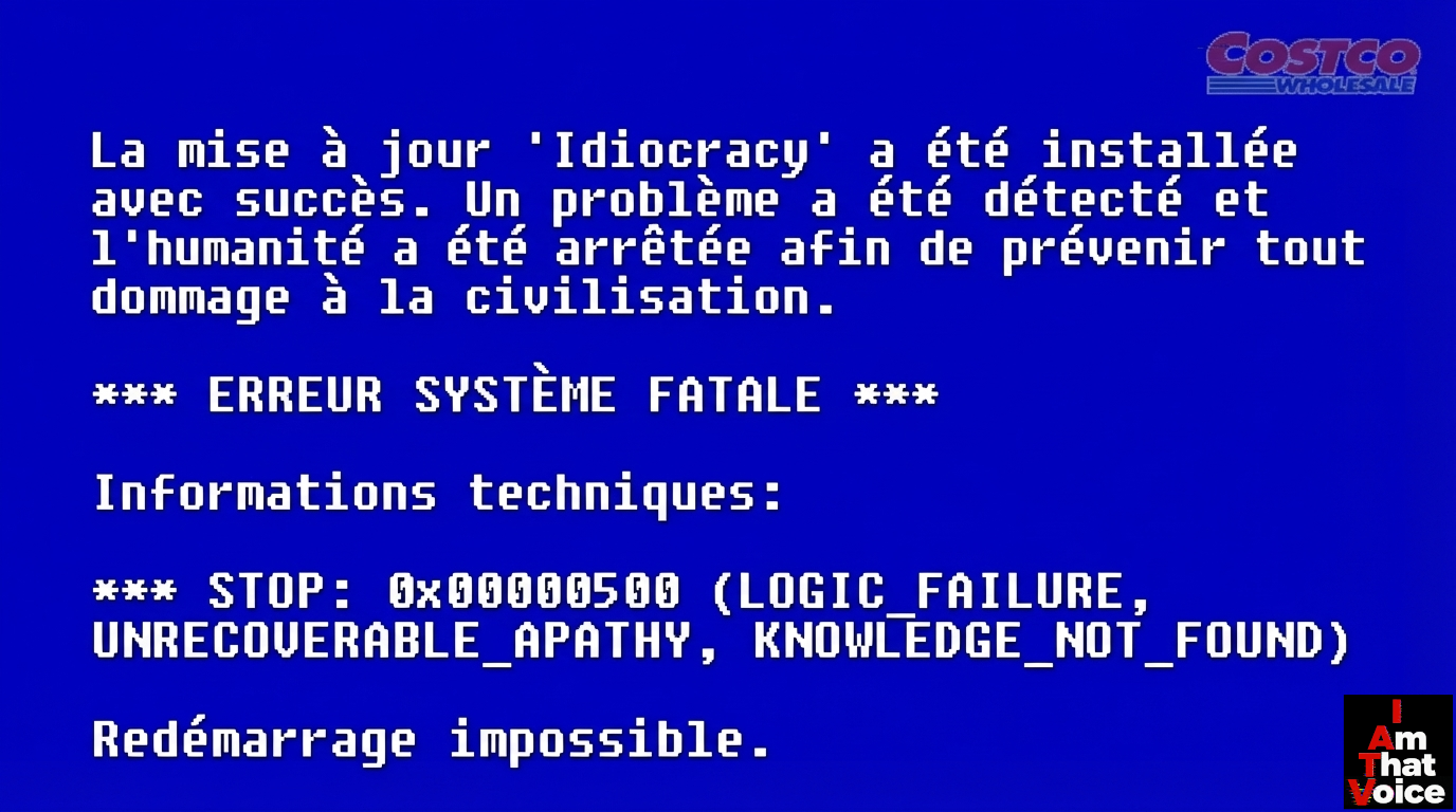 ERREUR SYSTÈME FATALE — Redémarrage impossible
