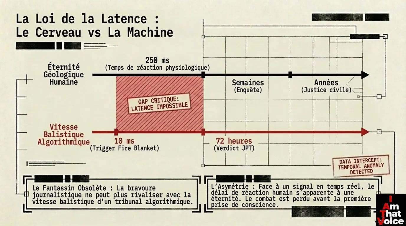 La Loi de la Latence : Le Cerveau vs La Machine. L&rsquo;obsolescence de la bravoure journalistique.
