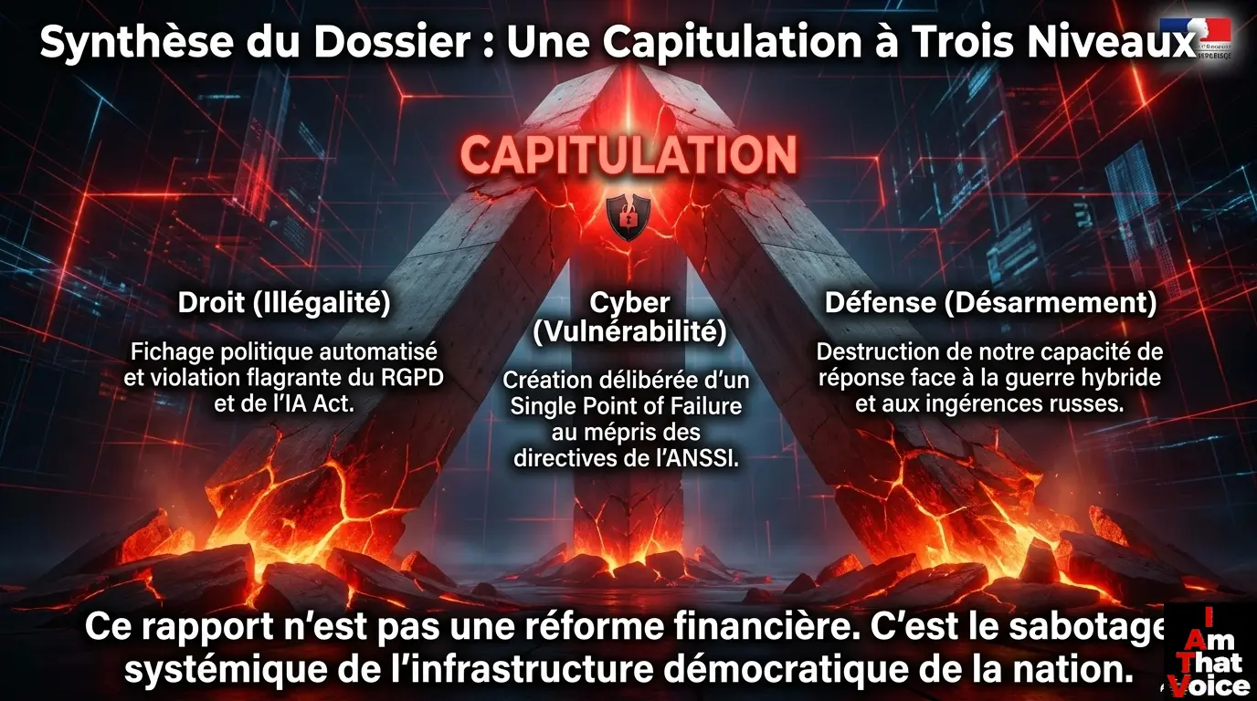 Synthèse du dossier : Une capitulation à trois niveaux