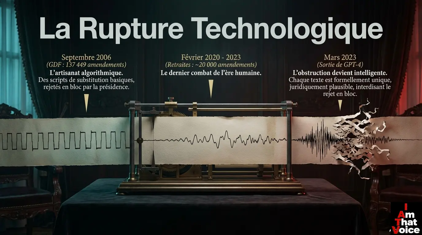 Le record GDF 2006 : 137 449 amendements, l&rsquo;artisanat algorithmique avant les LLM