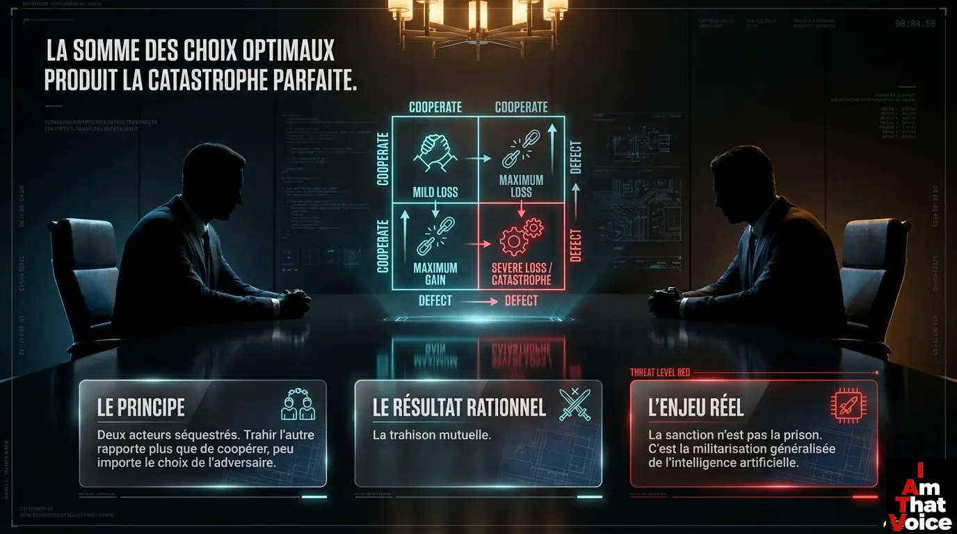 Le Dilemme du Prisonnier - La somme des choix optimaux produit la catastrophe parfaite