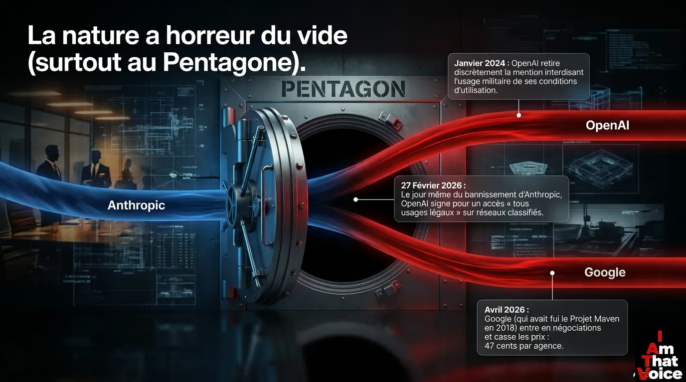 La nature a horreur du vide - OpenAI et Google s'engouffrent au Pentagone