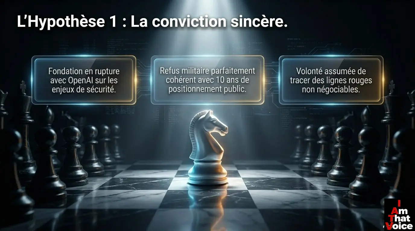 L'Hypothèse 1 : La conviction sincère