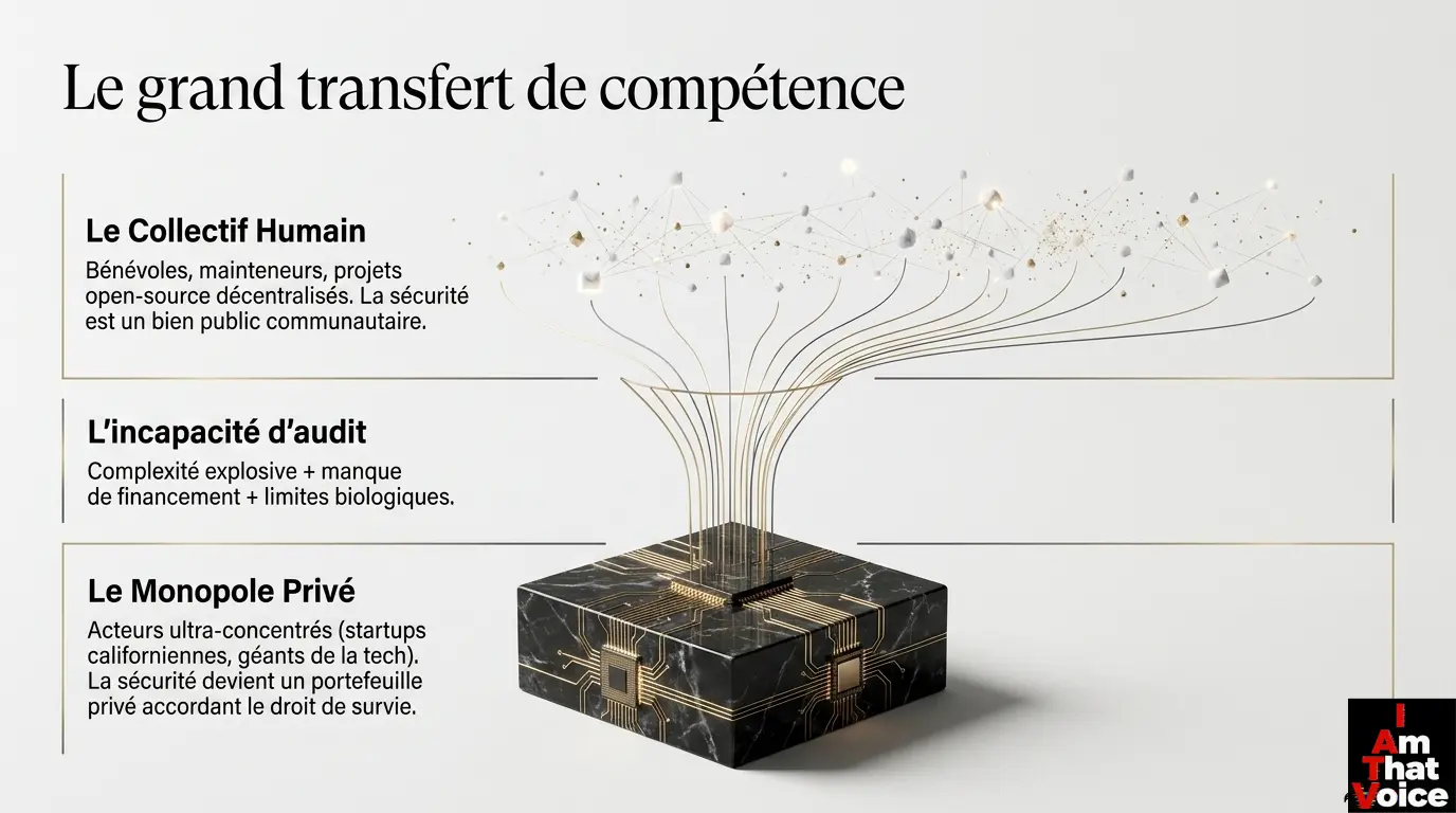 Le grand transfert de compétence - Du collectif humain au monopole privé