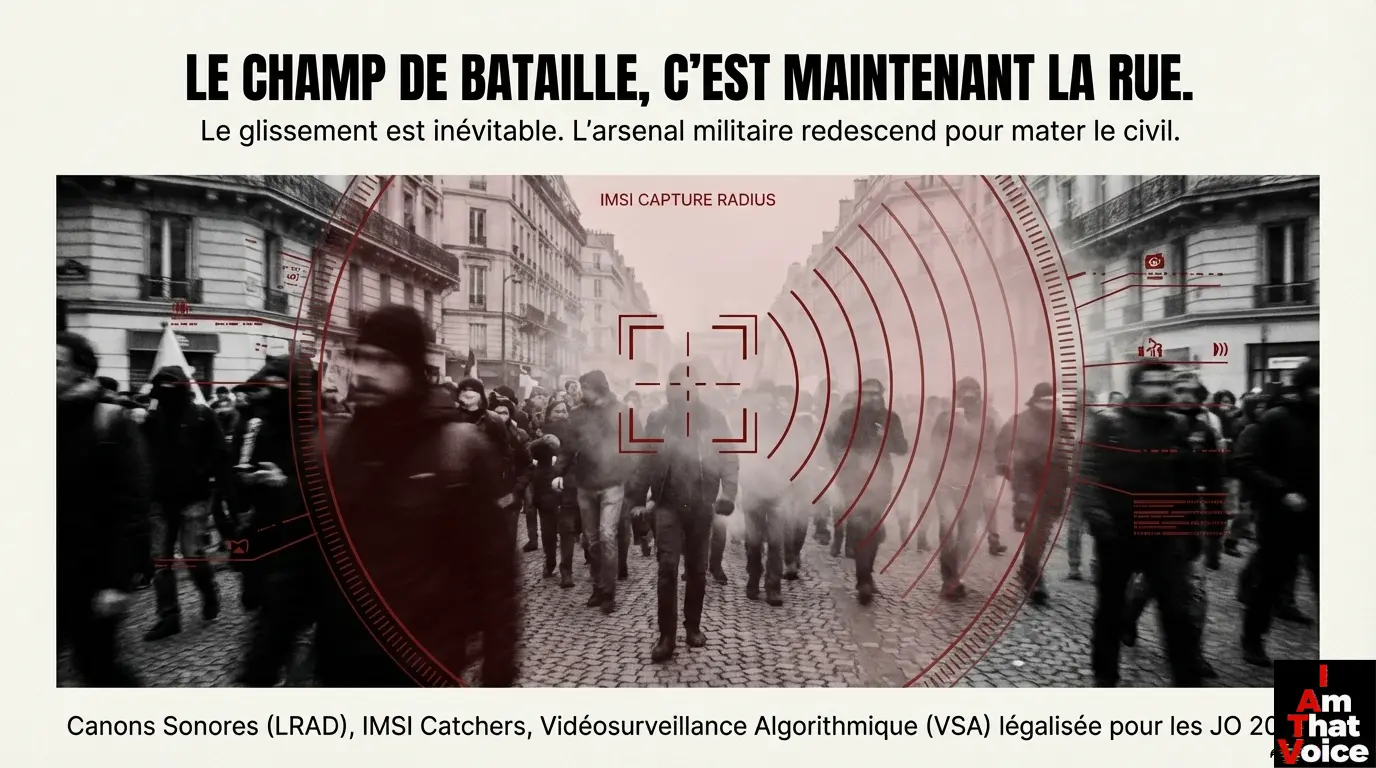 Le Champ de Bataille c’est maintenant la Rue — LRAD, IMSI, VSA