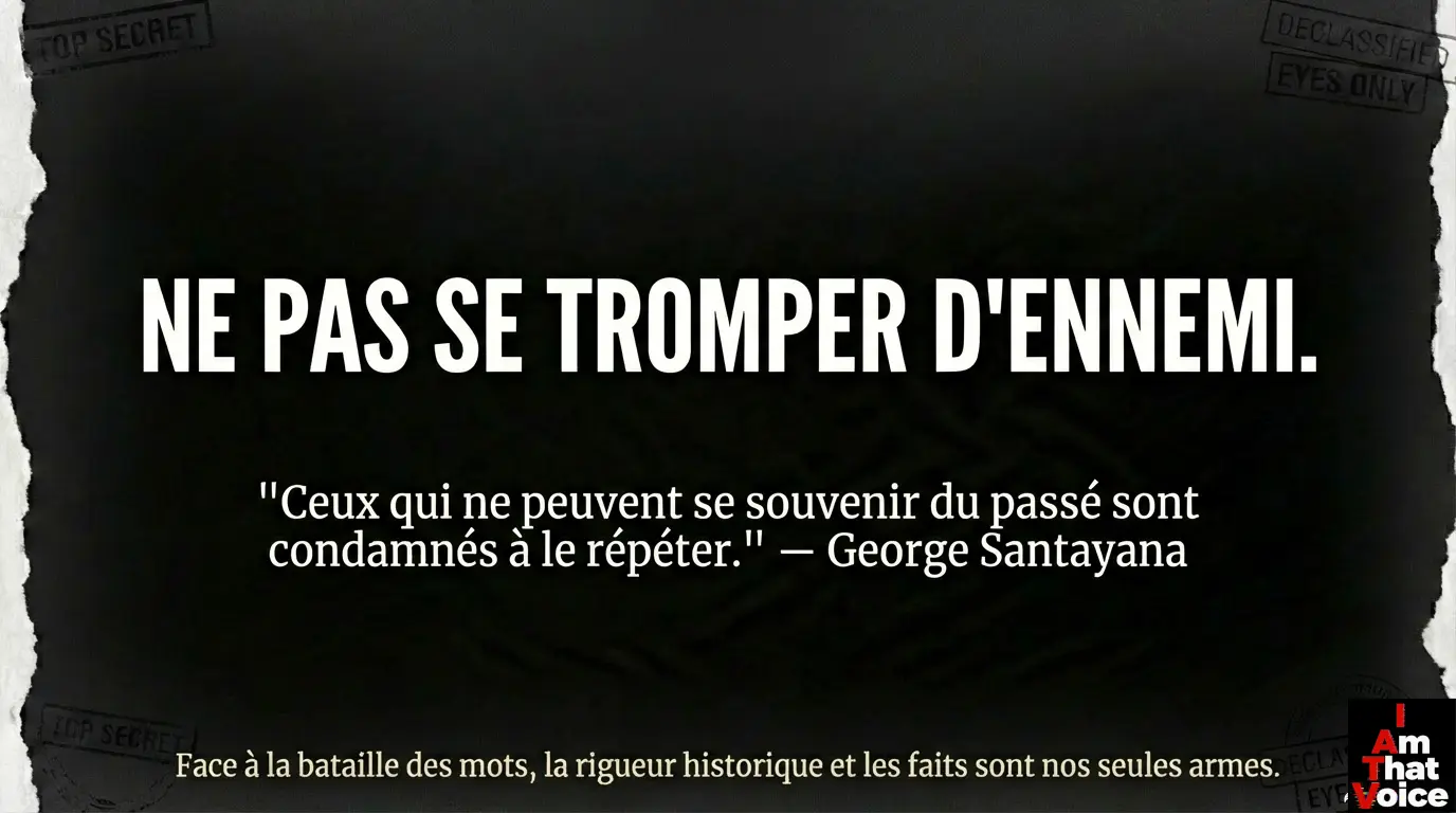 Ne pas se tromper d&rsquo;ennemi — face à la bataille des mots, la rigueur historique et les faits sont nos seules armes