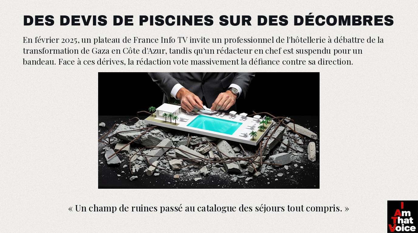 Le micro qui penche : France Info TV et l&rsquo;art de ne pas parler de Gaza